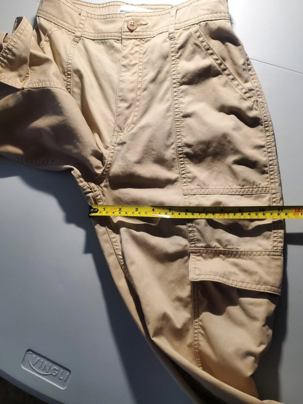 Abercrombie & Fitch relaxed utility cargo pants in tan Women's sz 2short/26w - Picture 10 of 16